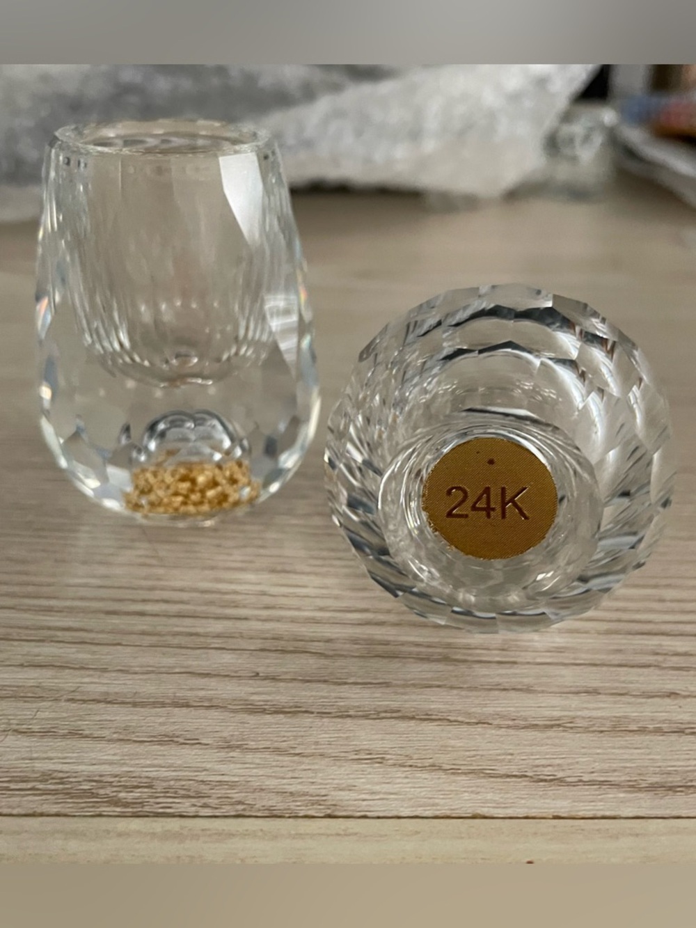24K Gold Accent Candle Holders 🔥- Clear (2)🕯️🕯️ Beautiful